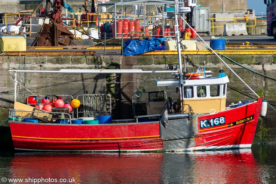Photograph of the vessel fv Elizabeth B pictured at Fraserburgh on 12th September 2024