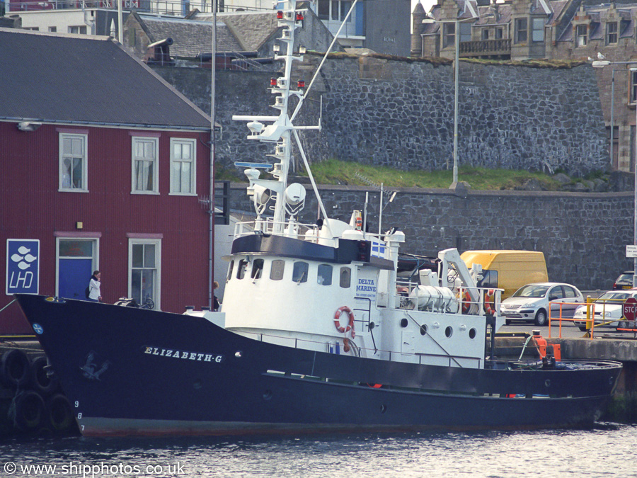 Photograph of the vessel  Elizabeth G pictured at Lerwick on 11th May 2003