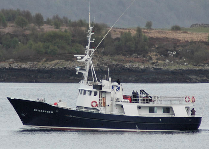 Photograph of the vessel  Elizabeth G pictured departing Tobermory on 24th April 2011