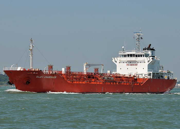 Photograph of the vessel  Ellen Essberger pictured departing Fawley on 8th June 2013