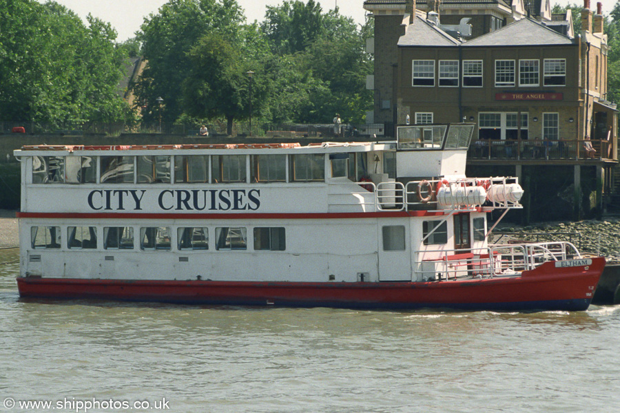 Photograph of the vessel  Eltham pictured in London on 17th July 2005