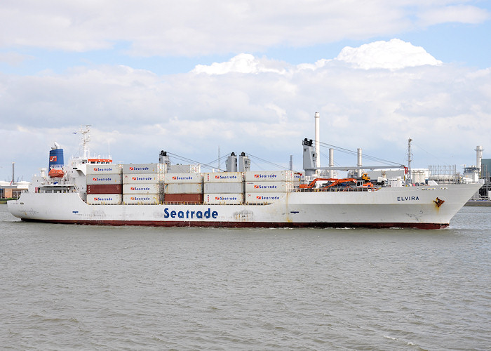 Photograph of the vessel  Elvira pictured passing Vlaardingen on 22nd June 2012