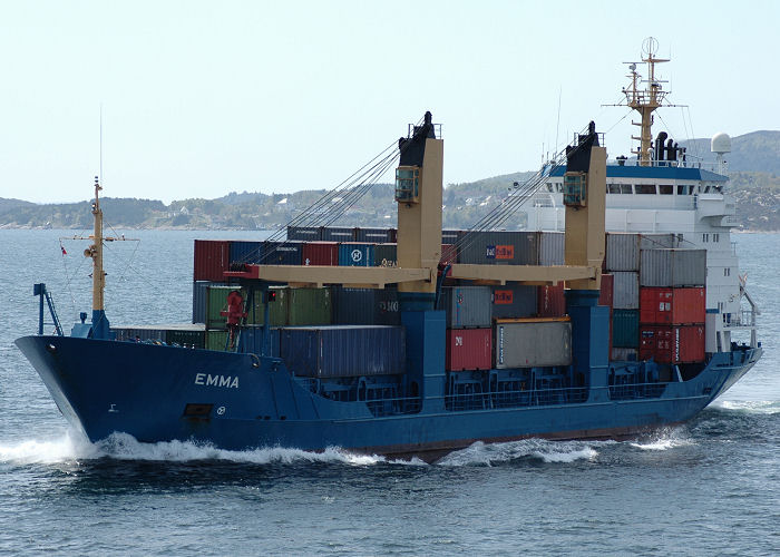 Photograph of the vessel  Emma pictured approaching Bergen on 13th May 2005