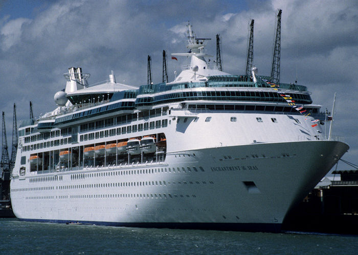 Photograph of the vessel  Enchantment of the Seas pictured at Southampton on 13th July 1997