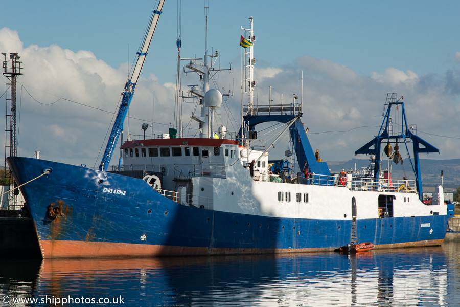 Photograph of the vessel rv Endeavour pictured in James Watt Dock, Greenock on 16th October 2015