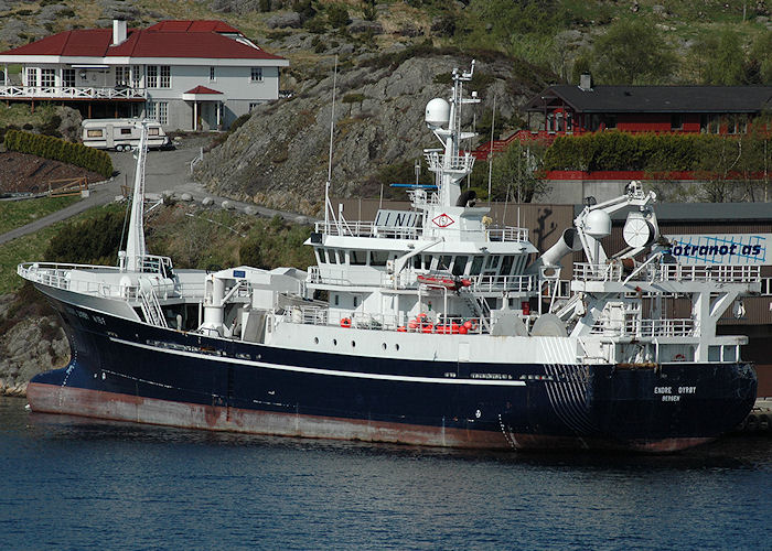Photograph of the vessel fv Endre Dyrøy pictured at Bergen on 5th May 2008