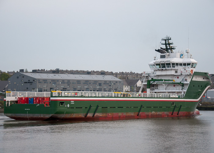 Photograph of the vessel  Enea pictured arriving at Aberdeen on 3rd May 2014