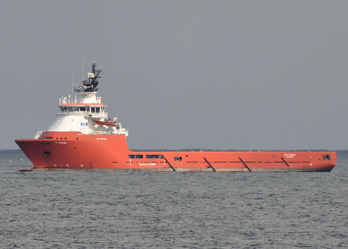  E.R. Athina pictured at anchor off Aberdeen on 15th April 2012