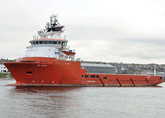  E.R. Athina pictured departing Aberdeen on 15th May 2013