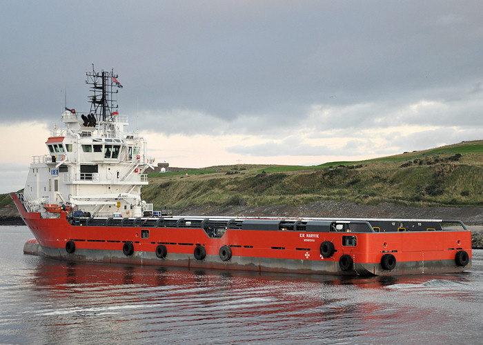  E.R. Narvik pictured departing Aberdeen on 14th September 2012