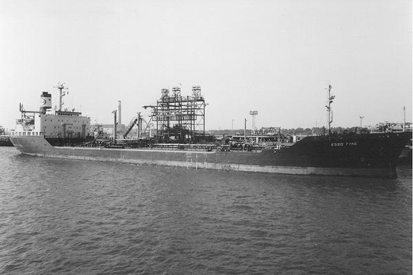 Photograph of the vessel  Esso Tyne pictured at Fawley on 16th May 1992