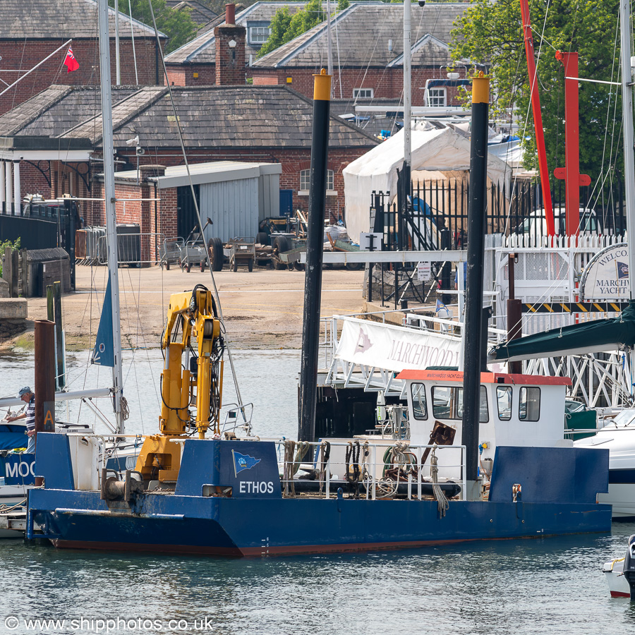 Photograph of the vessel  Ethos pictured at Marchwood on 26th April 2025