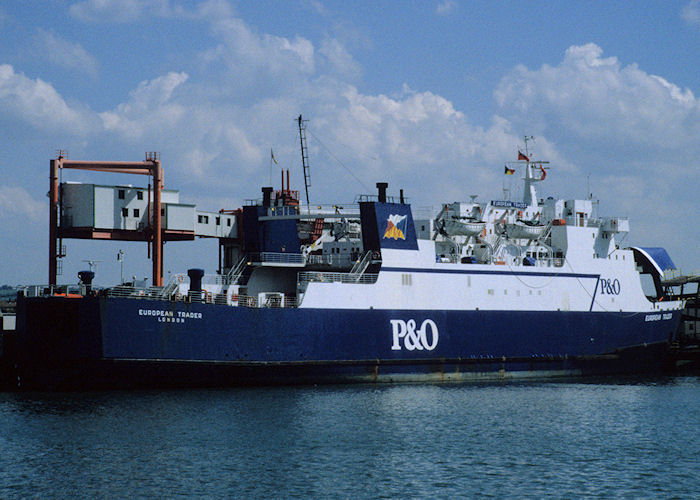 Photograph of the vessel  European Trader pictured at Portsmouth Ferryport on 29th May 1994