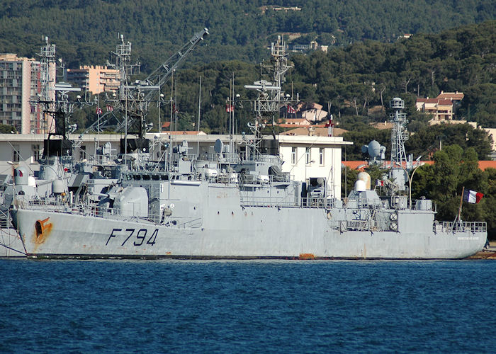 Photograph of the vessel FS Enseigne de Vaisseau Jacoubet pictured at Toulon on 9th August 2008