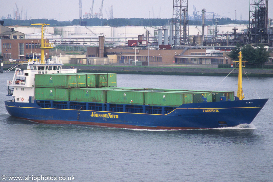 Photograph of the vessel  Fagervik pictured on the Nieuwe Maas at Vlaardingen on 16th June 2002