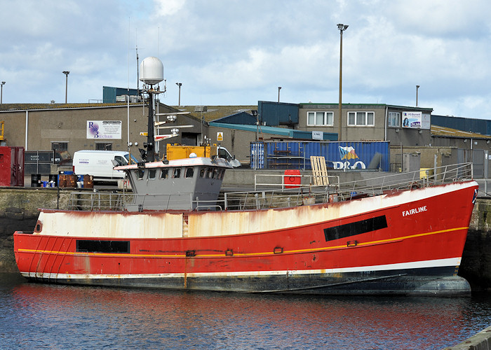 Photograph of the vessel fv Fairline pictured at Peterhead on 15th April 2012