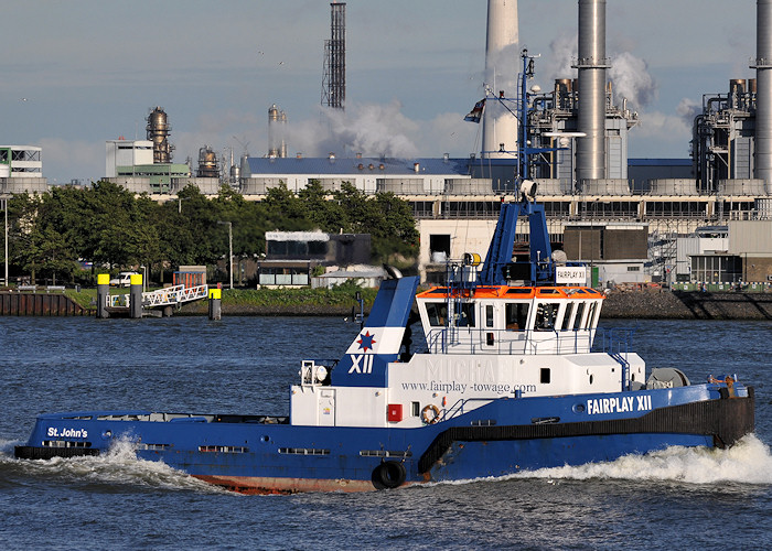 Photograph of the vessel  Fairplay XII pictured passing Vlaardingen on 24th June 2012