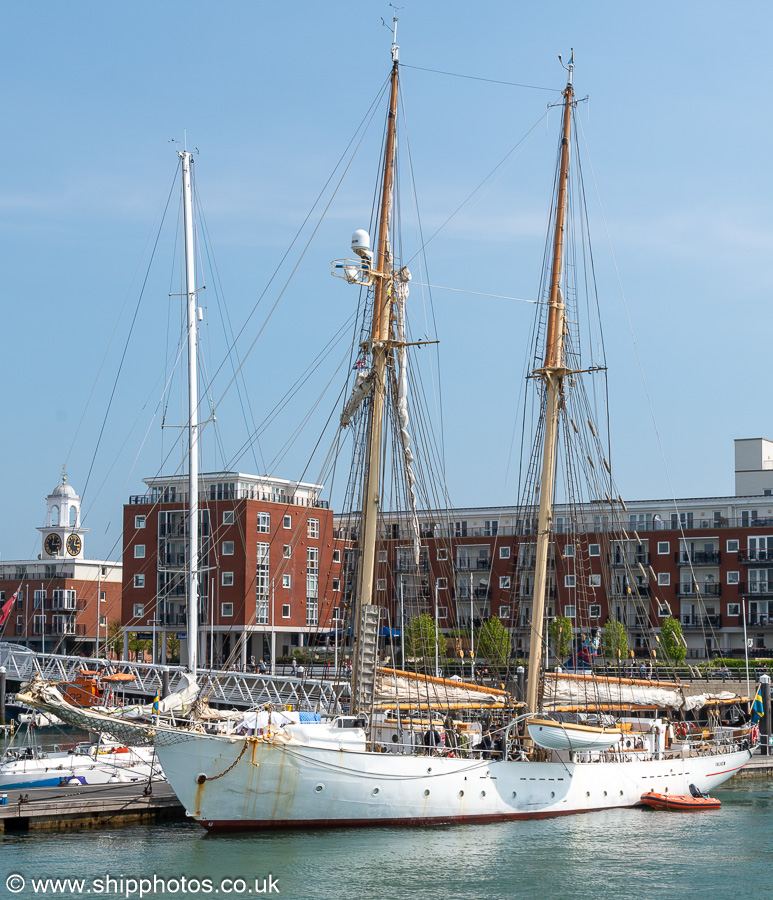 Photograph of the vessel HSwMS Falken pictured at Gunwharf Quay, Portsmouth on 27th April 2025