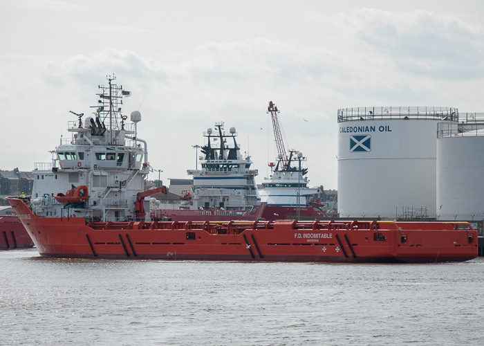 Photograph of the vessel  F.D. Indomitable pictured at Aberdeen on 3rd May 2014