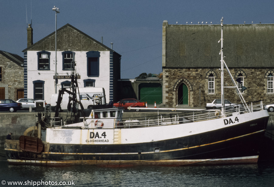 Photograph of the vessel fv Fidelia pictured at Howth on 29th August 1998
