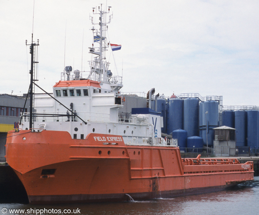 Photograph of the vessel  Field Express pictured in Haringhaven, Ijmuiden on 16th June 2002