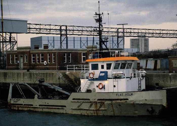 Photograph of the vessel  Flat Holm pictured at Southampton on 18th November 1990