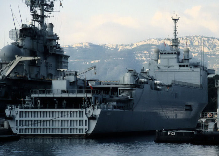 Photograph of the vessel FS Foudre pictured at Toulon on 16th December 1991