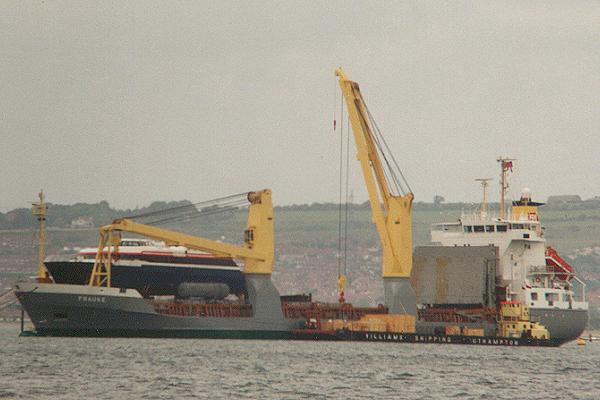 Photograph of the vessel  Frauke pictured in Portsmouth Harbour on 27th May 1995