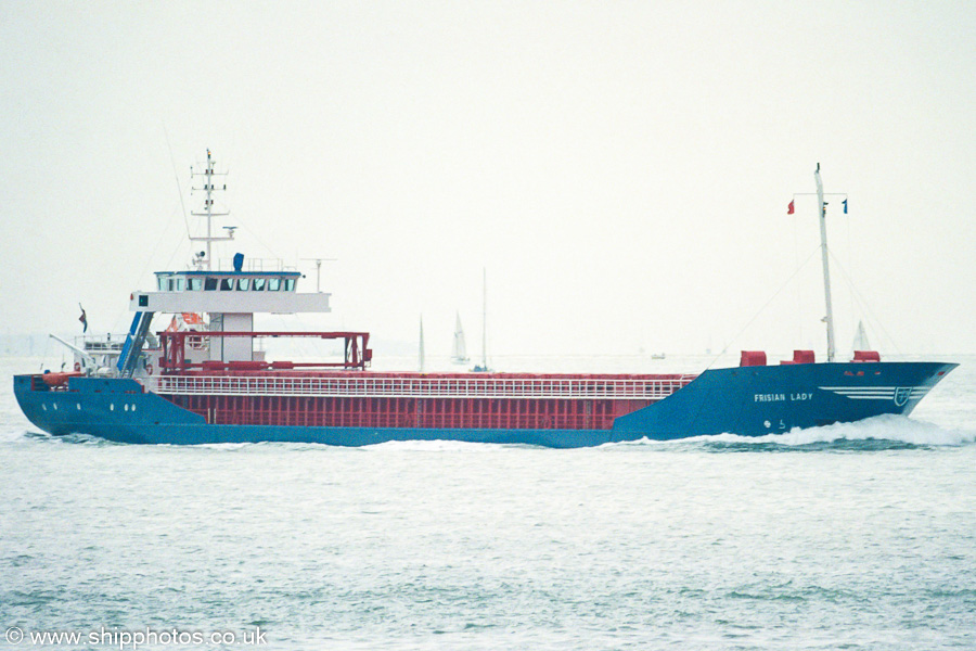  Frisian Lady pictured approaching Southampton on 27th September 2003