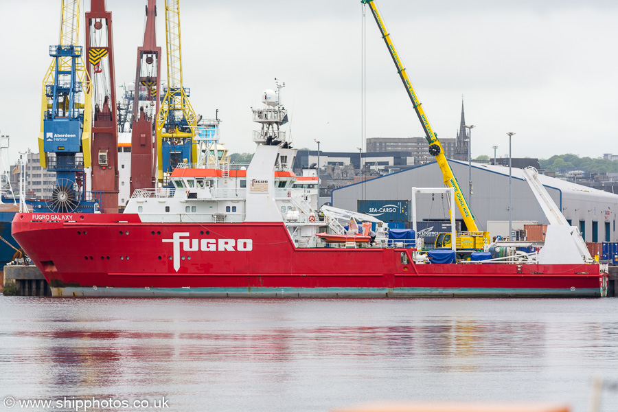 rv Fugro Galaxy pictured at Aberdeen on 30th May 2019