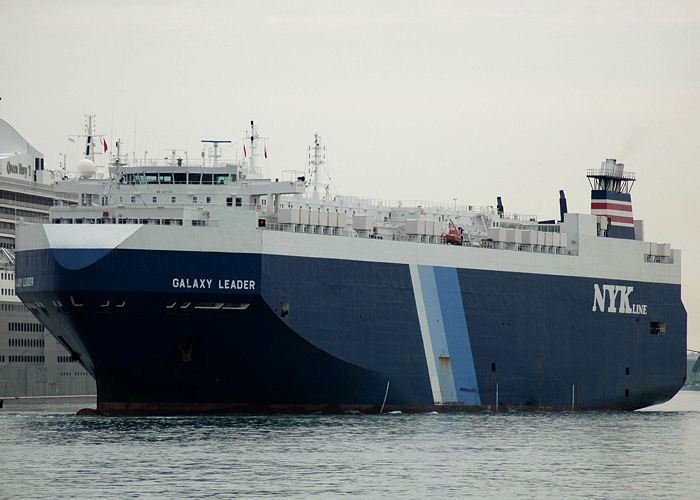 Photograph of the vessel  Galaxy Leader pictured departing Southampton on 21st April 2006