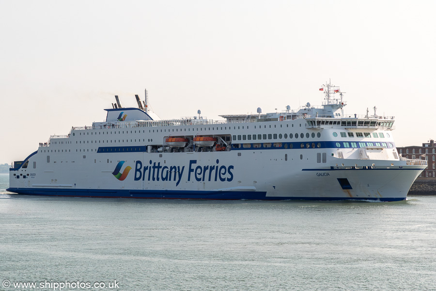 Photograph of the vessel  Galicia pictured arriving in Portsmouth Harbour on 27th April 2025