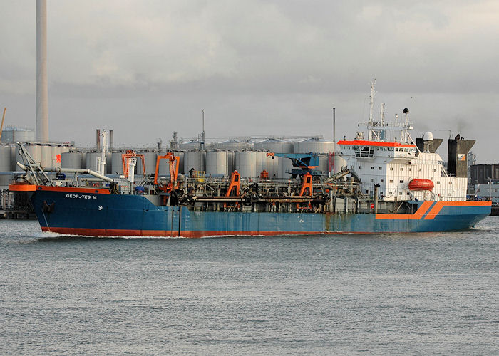 Photograph of the vessel  Geopotes 14 pictured passing Vlaardingen on 19th June 2010