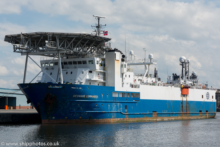 Photograph of the vessel rv Geowave Commander pictured at Leith on 3rd July 2015