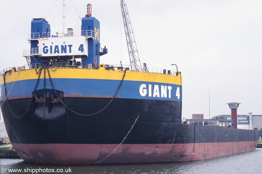 Photograph of the vessel  Giant 4 pictured on the IJ at Amsterdam on 16th June 2002