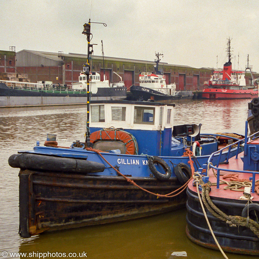 Photograph of the vessel  Gillian Knight pictured in Albert Dock, Hull on 11th August 2002