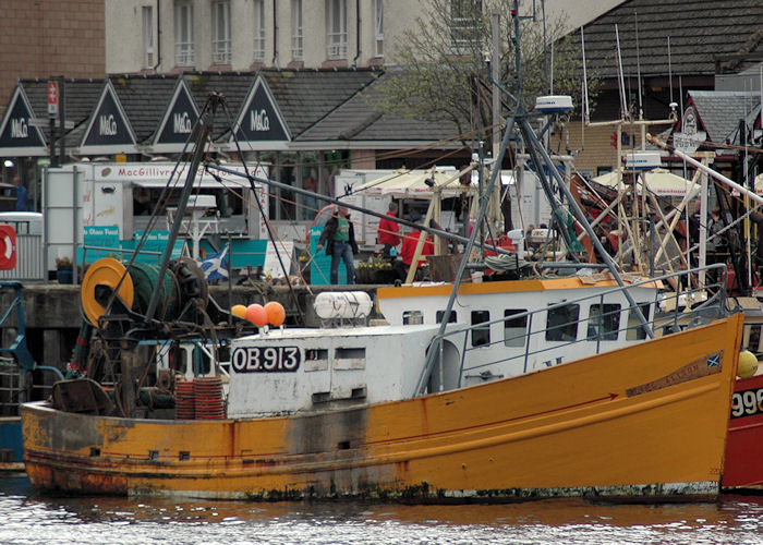 Photograph of the vessel fv Girl Alison pictured at Oban on 23rd April 2011