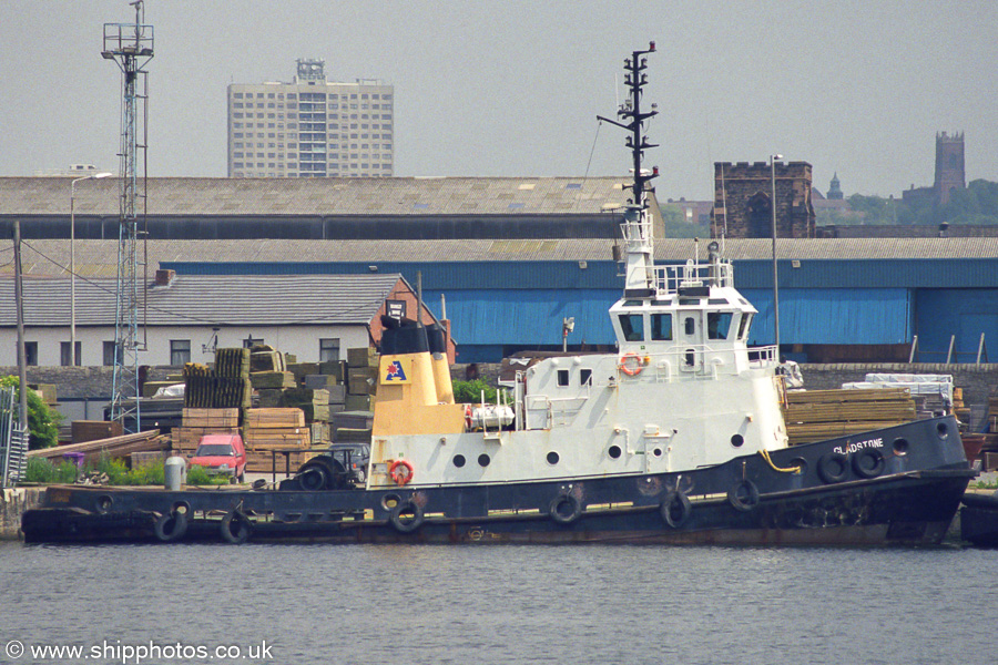  Gladstone pictured in Nelson Dock, Liverpool on 14th June 2003