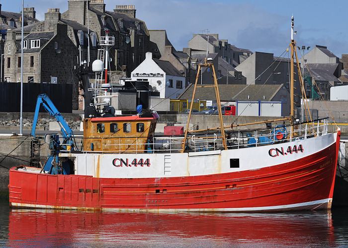 Photograph of the vessel fv Gleaner pictured at Fraserburgh on 15th April 2012