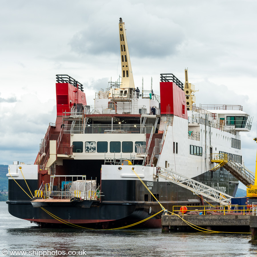 Photograph of the vessel  Glen Rosa pictured fitting out at Port Glasgow on 24th June 2024