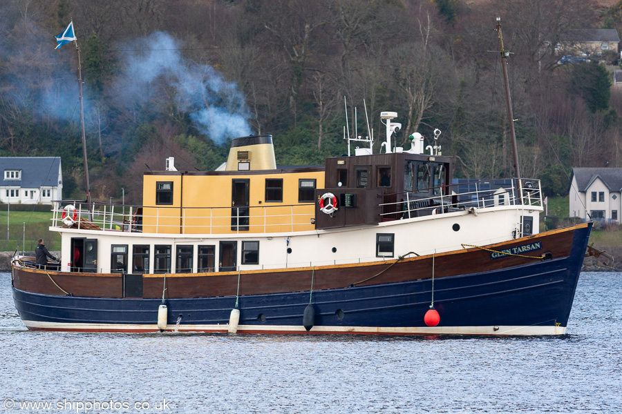 Photograph of the vessel  Glen Tarsan pictured on Holy Loch on 24th March 2023