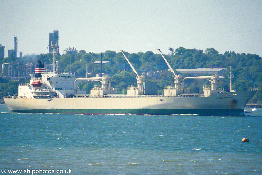 Photograph of the vessel  Global Harvest pictured arriving at Southampton on 4th May 2003