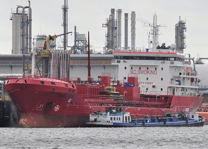 Photograph of the vessel  Global Sea pictured in Chemiehaven, Botlek on 24th June 2012