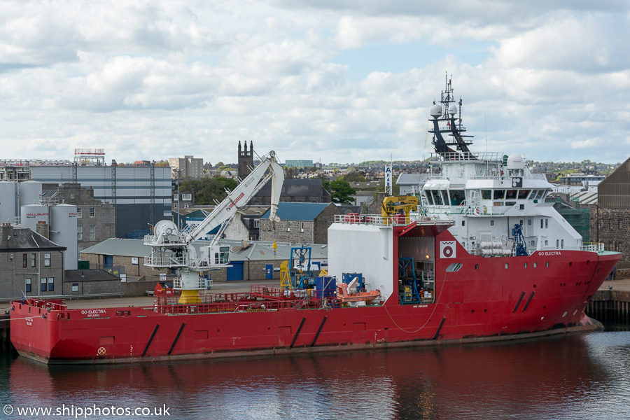 Photograph of the vessel  Go Electra pictured at Aberdeen on 17th May 2015