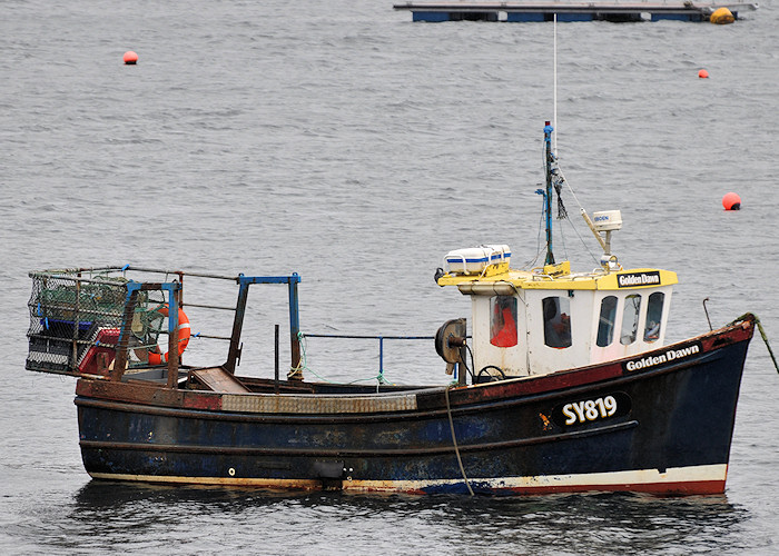 Photograph of the vessel fv Golden Dawn pictured at Portree on 8th April 2012