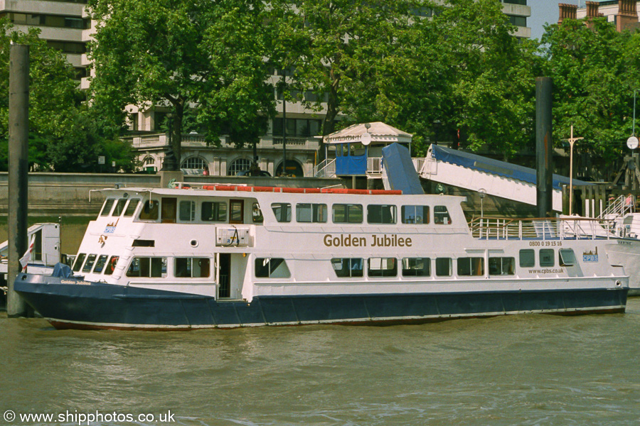 Photograph of the vessel  Golden Jubilee pictured in London on 16th July 2005