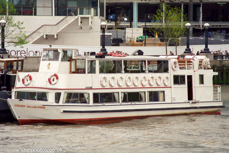 Photograph of the vessel  Golden Salamander pictured in London on 3rd May 2003