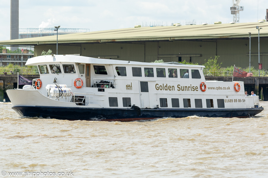 Photograph of the vessel  Golden Sunrise pictured in London on 6th July 2023