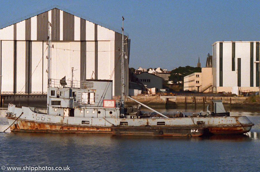 FS Goliath pictured laid up at Lorient on 23rd August 1989