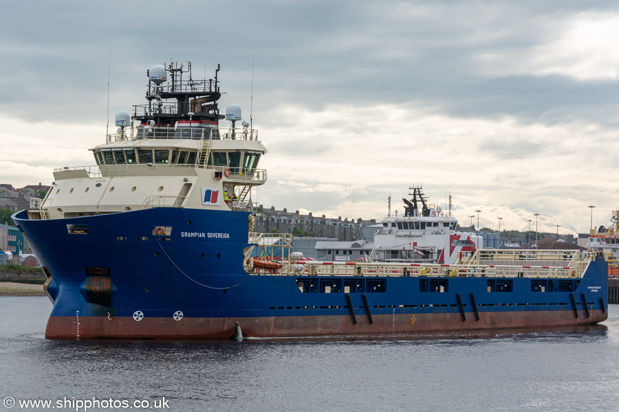  Grampian Sovereign pictured departing Aberdeen on 29th May 2019